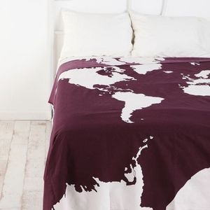 UPDATE Urban Outfitters Purple World Map Tapestry